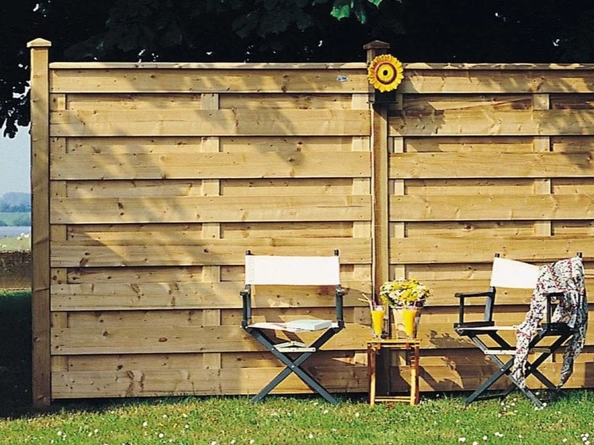 Vuren Schutting 180 x 180 cm 20-Planks Geschaafd Groen Geïmpregneerd - Afbeelding 3